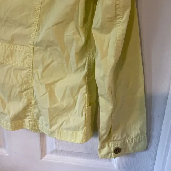 Chico’s Light Jacket Women’s Size 0 Yellow Zipper Pockets Long Sleeve - Picture 11 of 14